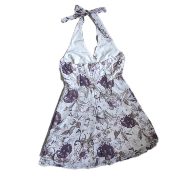 Dynamite Halter Floral A-Line Mini Dress Size Medium - Picture 4 of 7